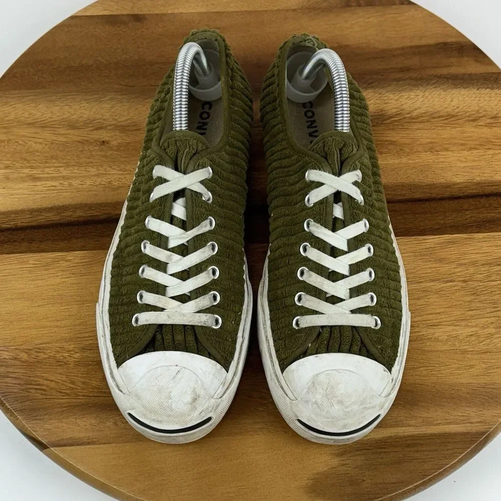 Womens Converse X Jack Purcell Widewale‎ Cord Ox Surplus Olive Sneakers Size 9.5